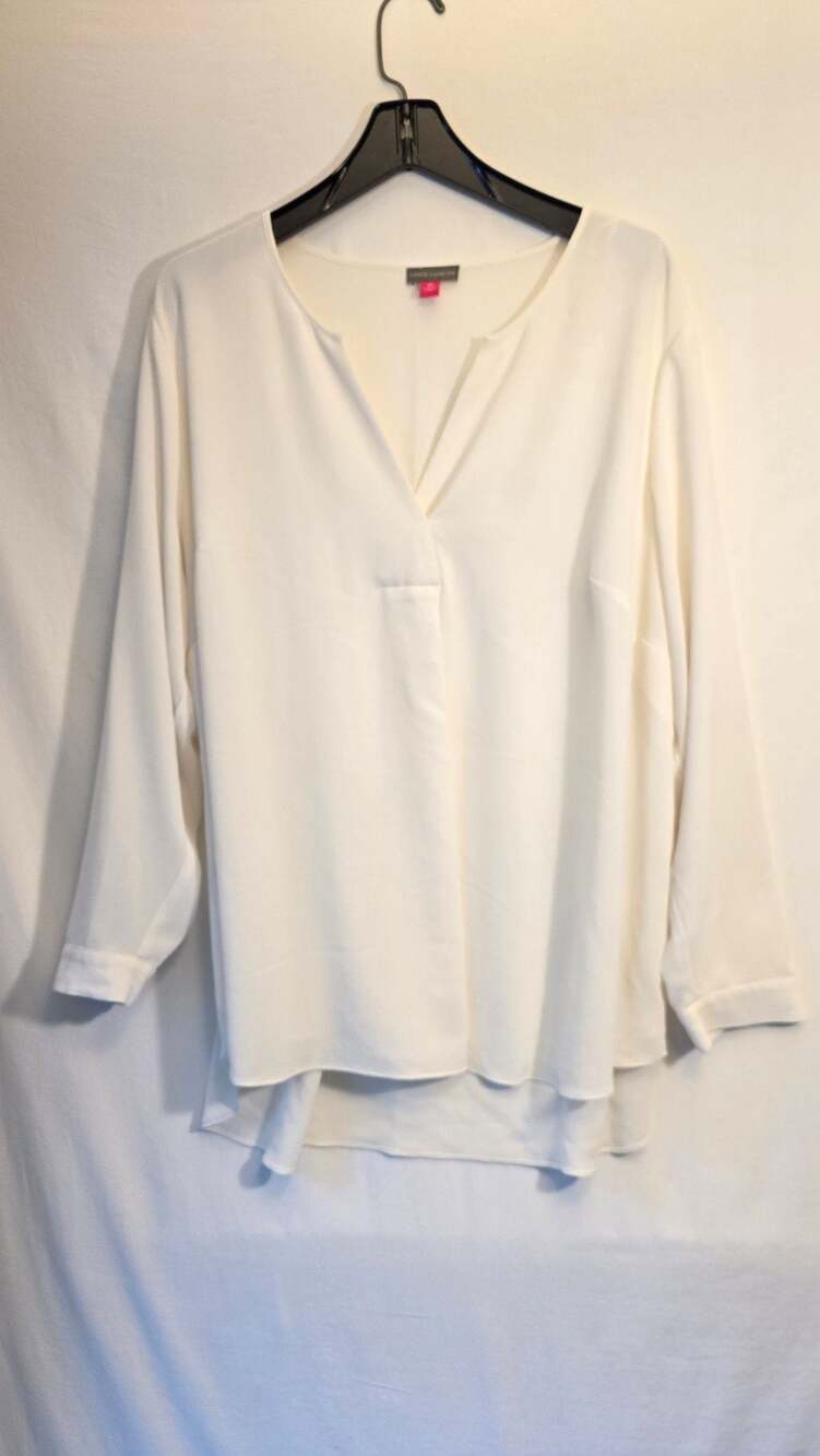 Vince Camuto Split Neck Long Sleeve Top